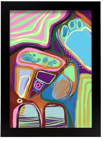 Nacnic Lonchera escolar Lamina. En Garabato surtido Poster. Cuadros decorativos estéticos para su sala de estar, dormitorio, hogar Tamaños A4 con marcos negros