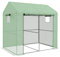 Outsunny Walk-in Greenhouse, Outdoor Tomato Greenhouse, Green House for Garden, Grow House with Roll-up Door and Mesh Windows, PE Cover, 200 x 140 x 200cm, Green