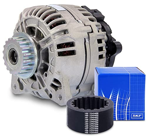 ATEC Germany 1x Lichtmaschine 12V 180A, 1x SKF Kupplungsmuffe | Kompatibel mit: VW MULTIVAN T5, TOUAREG, TRANSPORTER T5 Bus, TRANSPORTER T5 Kasten, TRANSPORTER T5 Pritsche/Fahrgestell (7JD