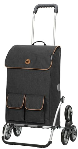 ANDERSEN Einkaufstrolley - Treppenst. Royal Sh. Ipek Ma schwarz 42 L Handwagen, isoliert, Kühltasche, robust, Aluminium, klappbar, Räder abnehmbar, Treppensteiger