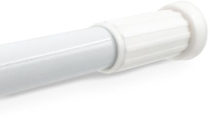 HOMEYA - Barra de Tensión para cortina de ducha o marco de puerta, Barra extensible de aluminio para armario, cocina, sin taladro, Barra ajustable, 140-260cm Blanco