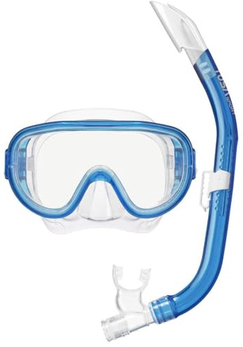 TUSA SPORT UC0110 Maske und Schnorchel Set für Schnorcheln Erwachsene - Clear Blue