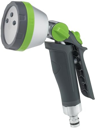 GEKA plus multidusch 5S, med 5 olika spraybilder, med mjukt grepp, duschhuvud av aluminium, spraydusch, 46 1000,9