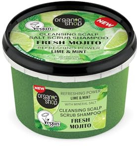 Organic Shop Scalp Salt Scrub Shampoo Fresh Mojito Refreshing Power Lime & Mint, 250 ml