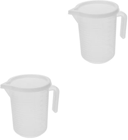 PRETYZOOM 2 Pezzi Di Robusta Caraffa Graduata Per Liquidi Con Graduazioni Precise Per Caffè Espresso