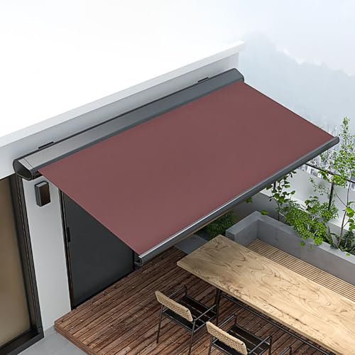 Markisenbespannung Ersatz Markisentuch Markisenstoff Markisentuch Markiese Ersatzstoff Markise Ersatzvolant 2x1.5m(6.5x4.9 FT) Als Sonnenschutz, UV-Schutz, Regenschutz, Schneeschutz Rahmenlos Rot(Red,