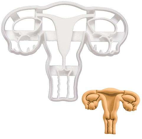 Bakerlogy Emporte-pièce Utérus - 10 cm x 7.9 cm, 1 pièce, Compatible lave-vaisselle, Pour pâte à gâteau, fondants, argile, pâte à biscuits, Décoration de gâteaux