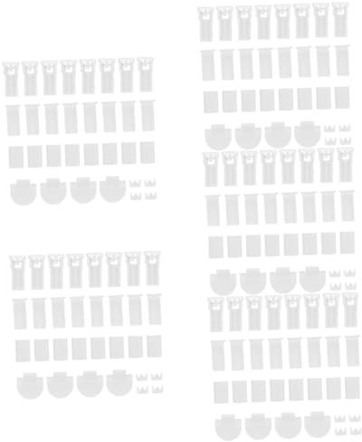 Cabilock 160 Stück Vorhang Zubehör Jalousie Reparatur Vorhangschiene Deckenmontage Plissee Vorhänge Fenster Rollo Ersatzlamellen Vertikaljalousien Zubehör Plissee Rollo Stielteile