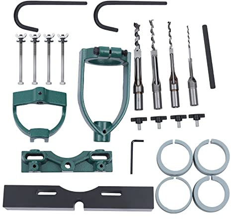 ZOKQSEIF Mortising Machine, Tenon Tools Mortising Attachment for Drill Press and Woodworking Mortise, Bench Drill Locator Set for Mortiser Square Hole Chisel Drilling Machine