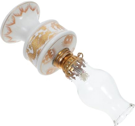 PRETYZOOM Kleiner Petroleumlampe Keramik Vintage Öllaterne Sturmlaterne für Innenbeleuchtung Traditionelle Öllampe mit Dauerlicht
