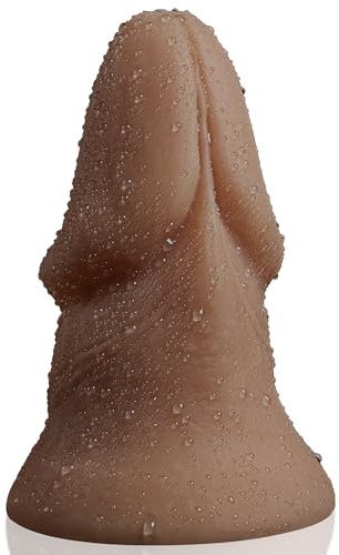 19 x 8.5cm Gode XXL Réaliste Gros Diamètre, Stimulation Anale Prostate | Forme Conique Progressive, Sillon Coronal Surélevé, Texture Veinée, Diamètre Extrême, Ventouse Puissante,Couleur Bronze