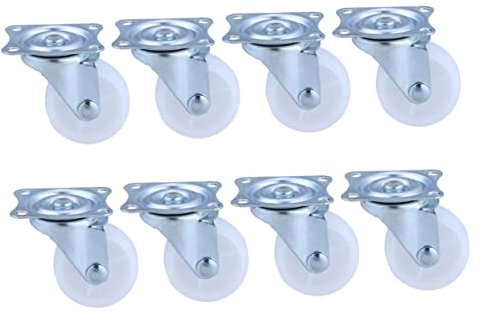 GLEAVI Ruedas De Nylon 1,5 Pulgadas 4 Ruedas Giratorias Suaves y Silenciosas Para Muebles