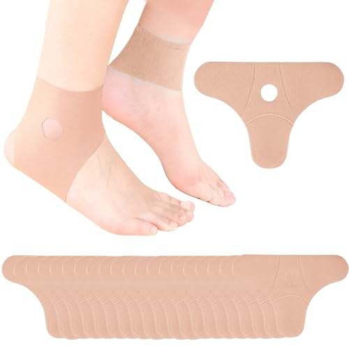 LUMOOM Lot de 20 bandes de kinésiologie pour cheville et cheville, prédécoupées comme bandes de kinésiologie pré-découpées, bandes physiologiques élastiques imperméables pour le sport, la douche