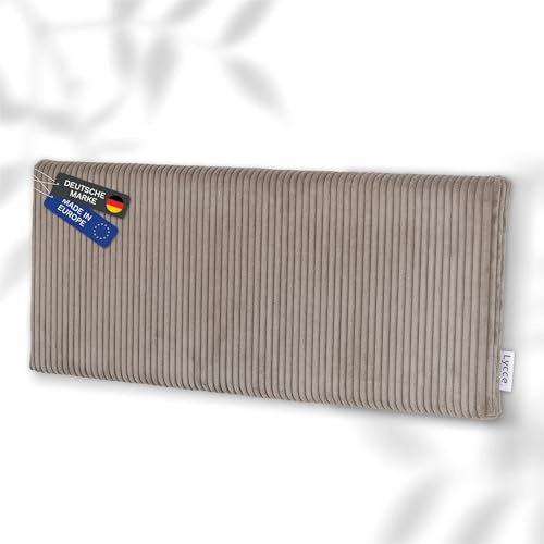 Lycce Wandkissen Cord, Wandpolster Kopfteil Betten & Rückenkissen (Taupe) | komfortabel & stabil, einfache Montage, Wandpaneele gepolstert, Schlafzimmer & Esszimmer