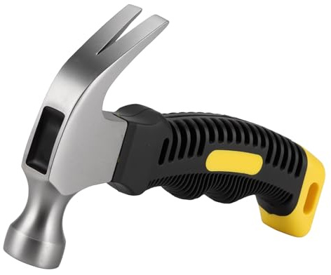 HONYUET 8oz Small Claw Hammer, Mini Carpenter Hammer with Comfortable Grip for Nail Removal Home Use, 153 x 103 x 22mm