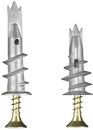 30 fijaciones de placas de yeso resistentes, tacos y tornillos de pared de metal, juego de fijaciones autoperforantes para paneles de yeso, tapones sin procesar de cavidad, anclaje de pared seco para