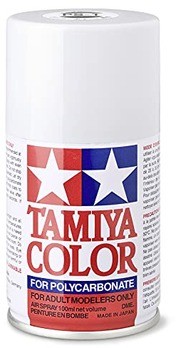 TAMIYA 86001-A00 86001 PS-1 - Pintura en aerosol para modelismo de plástico, 100 ml, color blanco, 100 ml (1 unidad)