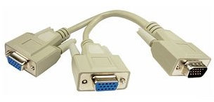 Cable-Core 1 PC auf 2 VGA SVGA Monitor Y Splitter Kabel/Kabel