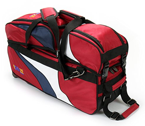 KAZE SPORTS 3 Ball Deluxe Bowling Tournament Tote mit abnehmbarer Schuh & Zubehör Tasche