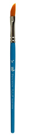 Princeton Art & Brush pennelli misti Select Artiste per olio, acrilico, acquerello Serie 3750, Blue, Dagger Stripper 1/4 Inch