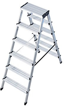 KRAUSE Doppelleiter Dopplo, 2 x 6 Stufen, 120359