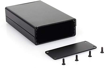 Samfox plh37708 PCB Instrument Box, Enclosure Electronic Project Box DIY 80 * 50 * 20mm Aluminum SG, Black