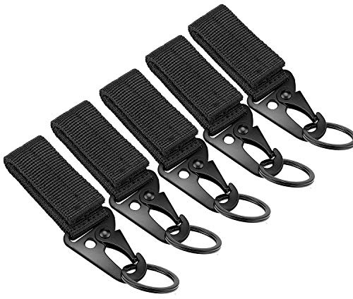 Kyrio Stück Taktische Gürtel-Karabinerhaken Molle Gurtband Schnalle Strap Clip Rucksack Band Schlüsselanhänger Gear Karabiner Clip Hängende Schnalle Gürtel Schlüsselanhänger Halter