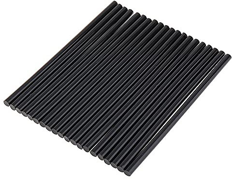 HNGM Klebesticks 20pcs / 7mmx190mm Schwarz Heißschmelzkleber Keilkleber Klebstoff DIY. Heißschmelzkleber Pistole Reparaturwerkzeug Legierung Zubehör