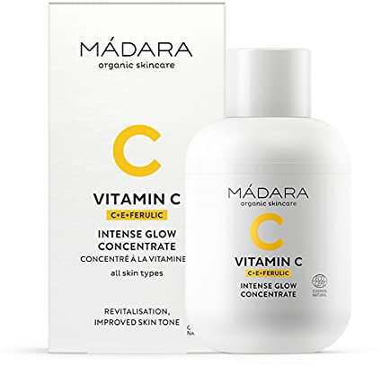 MÁDARA Organic Skincare | Vitamin C Intense Glow Konzentrat 30ml – Glow-Boosting, Brightening, Dermatologisch Getestet, Vegan, Ecocert Zertifiziert – Vitamin C Creme, Vitamin C Gesicht