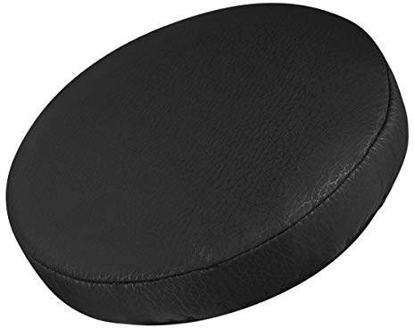 Beavorty Hockerbezug Schwarz 30cm Baumwoll Polyester, Runder Elastisch | Zuhause und Büro, Runde Form, Dehnbar und Strapazierfähig, mit Elastischem Band