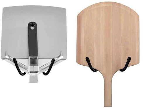 AUXPhome Universal Pizza Peel Rack - Wall Mount Pizza Paddle Holder - Organizing Bracket - 2 Pack