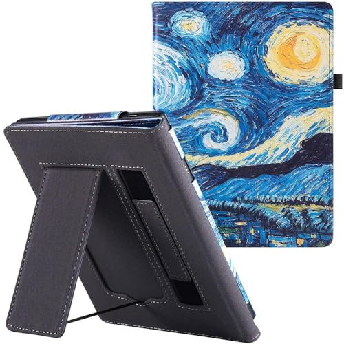 1fortunate Custodia Tablet - Custodia in Pelle PU con Cinturino da Polso/Auto Sleep/Wake Custodia for Onyx Boox Nova Air/Nova Air S/Nova Air Color E Ink 7,8 Pollici (Colore : Starry Sky)
