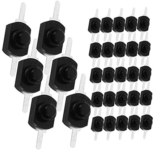 Mobestech 50stücke Mini Druckknopfschalter Mit Selbst-verriegelungsfunktion Micro Knopf Für Taschenlampen Und Haushaltsgeräte Aus Hochwertigem Metall Und Abs