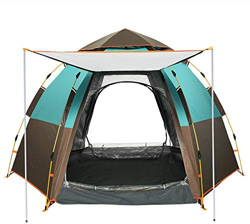 Faltzelt für 3–4 Personen, leichtes Zelt, automatisches Camping-Popup-Zelt, für Strandcamping, Wandern, Angeln, einfach aufzubauen und zu verpacken