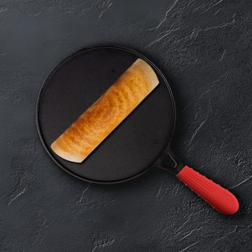 Duva av Stovekraft förkryddad gjutjärn Tawa 25 cm | Förkryddad med 100 % vegetabilisk olja | Naturligt nonstick | Högtrycksgjutning | Hög hållfasthet | Få tillbaka nostalgisk smak | Giftfri |