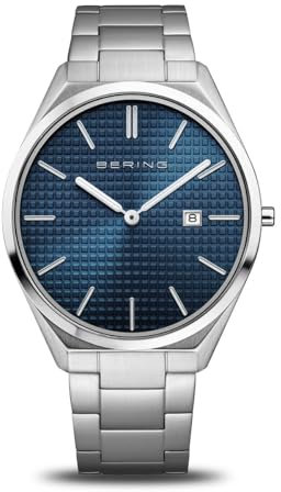 BERING Herren Uhr Quarz Movement - Ultra Slim Collection mit Edelstahl und Saphirglas 17240-707