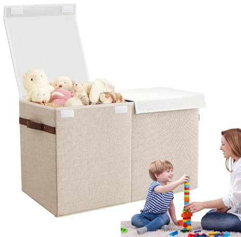 Spielzeug-Aufbewahrungsbox, Spielzeugtruhen-Aufbewahrung - Kleider-Organizer-Aufbewahrungsbox | Zusammenklappbare Aufbewahrungskörbe mit Deckel, große Spielzeug-Aufbewahrungsbox für Kinderzimmer, Schr