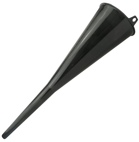 Long Reach Funnel – Universal Plastic Petrol, Diesel, Oil, Fuel & Water Funnel with Built-In Filter for Clean Pouring Garage Equipment Multi purpose
