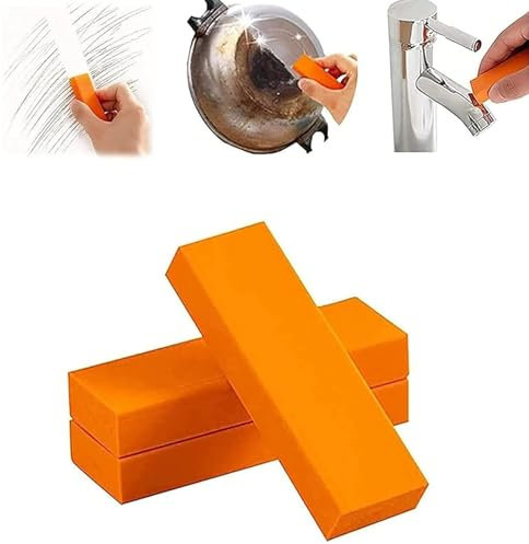 Kit per cancellare i graffi in acciaio inossidabile, 3 gomme magiche per rimuovere la ruggine per pulire e rimuovere le macchie d'acqua e la ruggine su elettrodomestici e utensili da cucina
