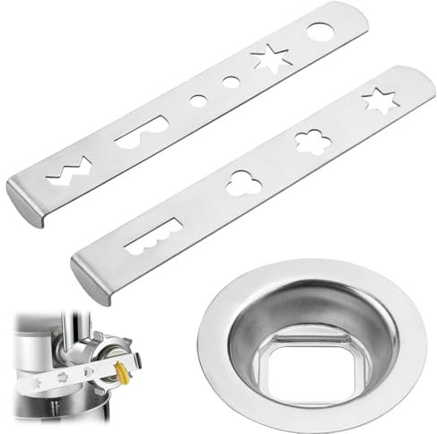 Spritzgebäckvorsatz Gebäckvorsatz, 9 Verschiedene Formen, Edelstahl Spritzgebäckvorsatz für Fleischwolf, für Fleischwolf Küchenmaschine (Durchmesser 58mm)