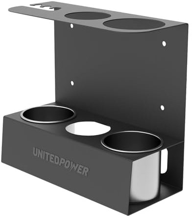 Generisch Soporte para pulverizador de grasa montado en la pared, soporte para pulverizador de grasa, organizador de garaje, soporte para aerosol de grasa con cartucho de repuesto y soporte para tubos