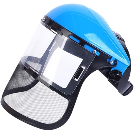 Full Face Visor | Clear Face Protection Mask | Anti-Fog Safety Shield For Eyes Nose Mouth | Lightweight Reusable PPE Gear For Grinding Drilling Cutting Spray Lab Industrial Use