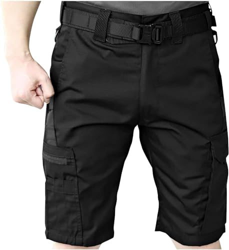 Generisch Freizeitshorts Herren Sommer Für Outdoor Leichte Hose Kurz Bequem Shorts Baumwoll Atmungsaktiv 4-Pocket Cargoshorts Dehnbar Komfort Arbeitsshorts Verstellbar Hosen Für Outdoor Aktivitäten