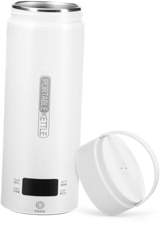 ULTECHNOVO Hervidor Eléctrico Portátil Inoxidable Hervidor de Viaje con Control de Temperatura para Calentar para Compacto y Multiusos Mantiene por Horas