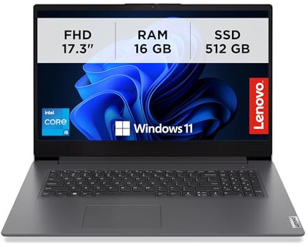 Lenovo - Notebook 17.3 Pollici V17 Gen 4 i, PC Portatile Professionale Windows 11 Pro, Intel Core i5-13420H, Ram 16GB DDR4, 512GB SSD NVMe - Laptop Grafica Intel UHD, Computer Audio Dolby, Schermo FHD