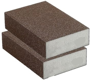2pcs Sponge Sanding Block Sandpaper Sponge Pads 60-320grit Grinding Pads For Metal Wood Furniture Polishing Abrasive Tools(2pcs 60grit)