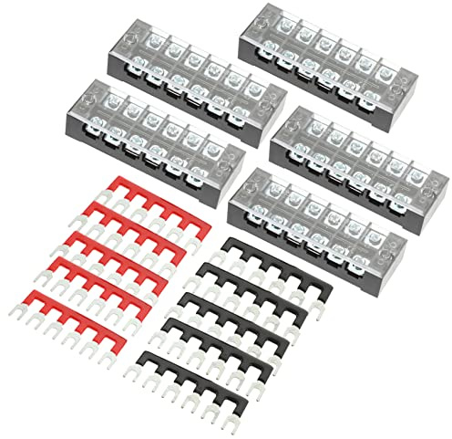 Morsettiera Terminale 25a 600v in Rame, Blocco Vite Nero
