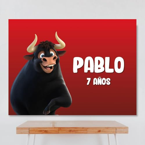 Cartel Personalizado Ferdinanndo, 100x80 cm, Pancarta Cumpleaños, Decoracion Ferdinanndo