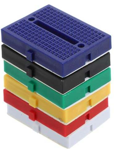 FUNNETOYU 6pcs Mini Breadboards Small Solderless Plastic Breadboards Laboratory Experiment Electronics Prototyping Boards for Science Experiment Supplies
