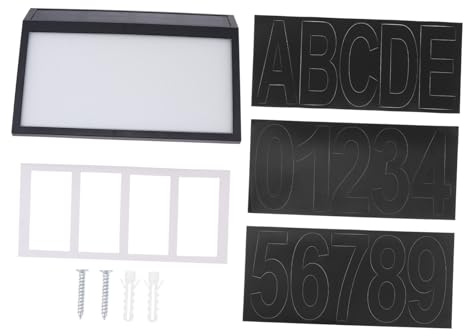 HAMPPLIES Lampada Numero Civico Solare LED con Lettere e Numeri per Esterni Luce Indirizzo Solare ad Alta Efficienza per Giardino Cortile e Ingresso